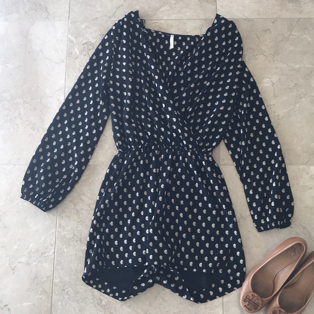 Sage black and beige printed Romper